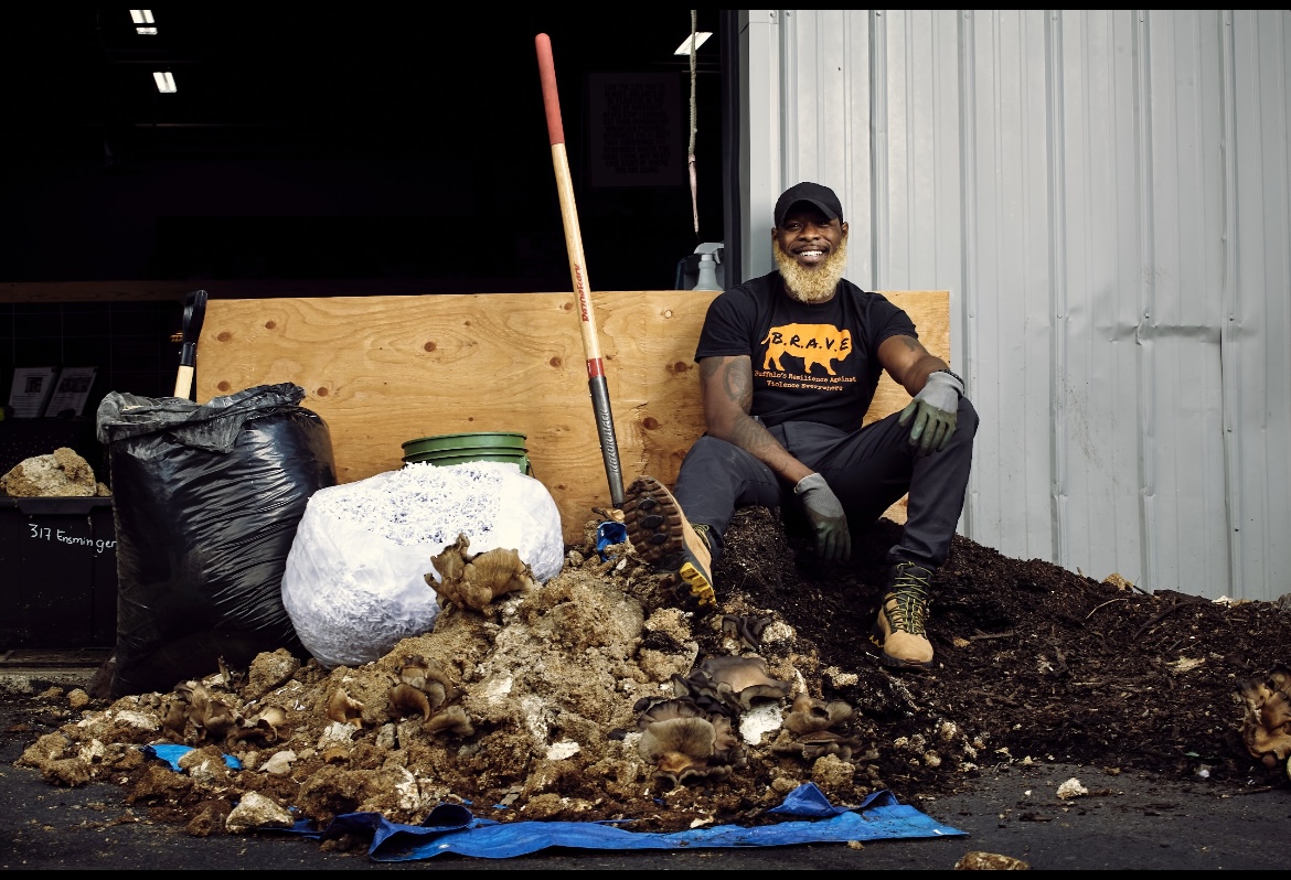 Myles Stubblefield, Buffalo NY entrepreneur, founder of BFLO Worm Works and K9 Vision, specializing in vermicomposting, sustainable waste solutions, soil health, and professional dog training and behavior services.